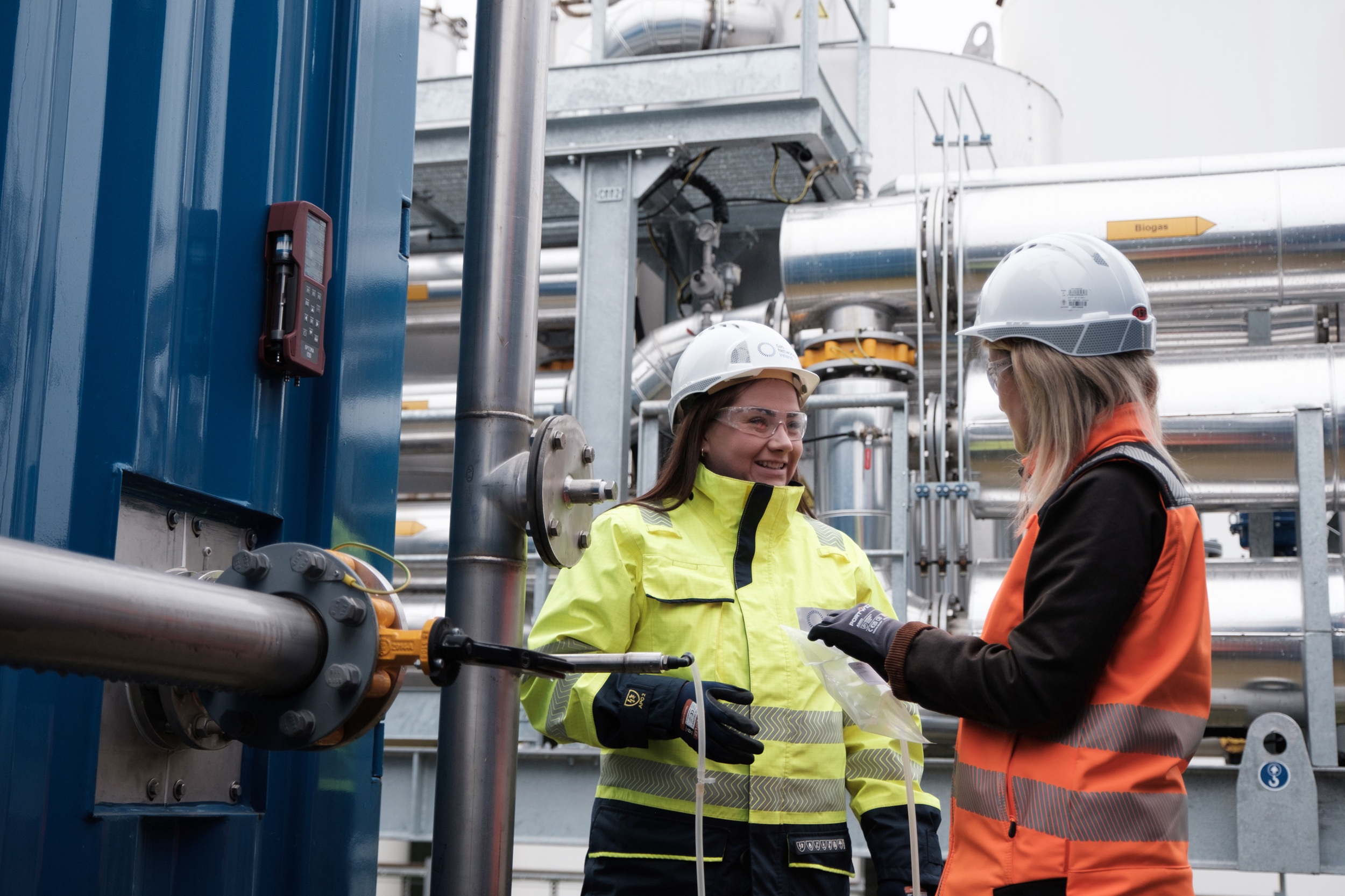 Engineers at an Anaerobic Digestion Plant