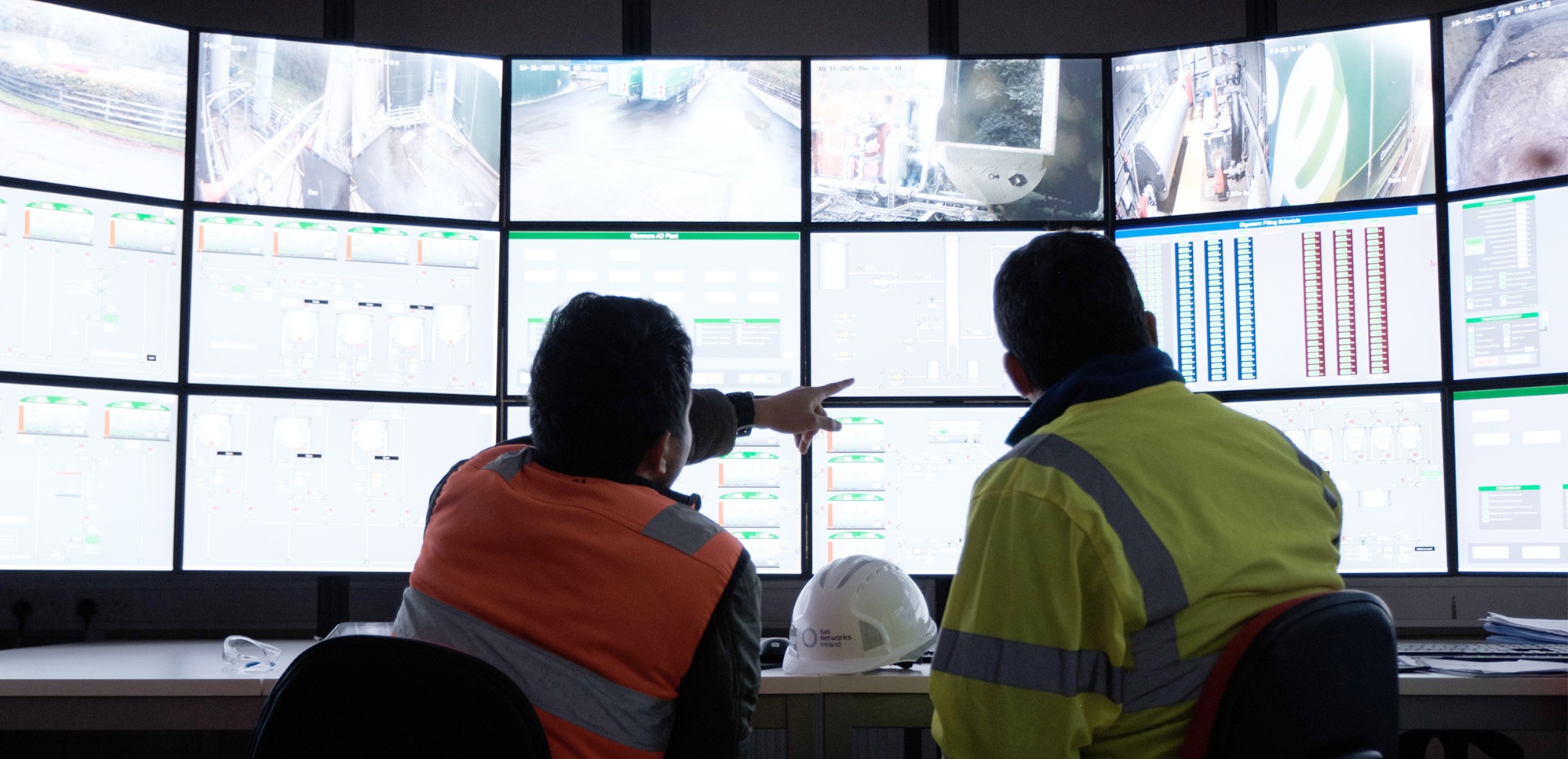 Control room at biomethane plant