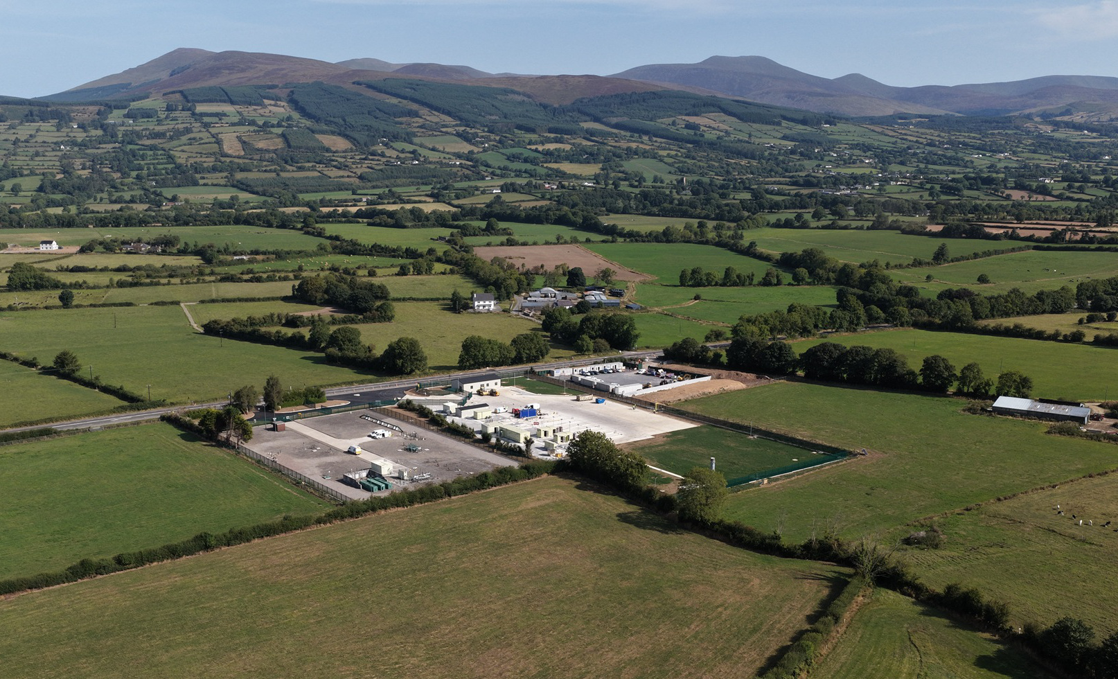 Drone image of the Mitchelstown central grid injection facility